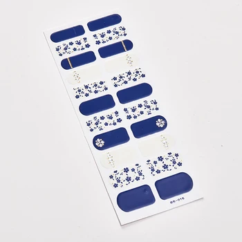 22 Dicas/Folha Sólida E Estampados Unhas Criativo Designer de Unhas Adesivos de Desenhos de Unhas de Unhas Tiras de Nailart StickerNail Envolve DIY