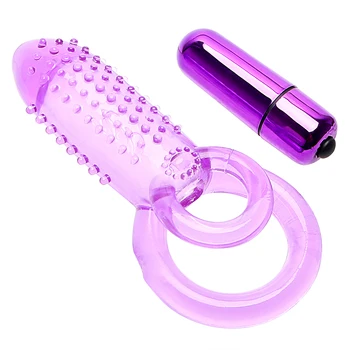 IKOKY Vibrador Pênis Anel Masculino Masturbação Atraso da Ejaculação Estimulador de Clitóris Galo Anel de retardar a Ejaculação, Brinquedos do Sexo para Homens