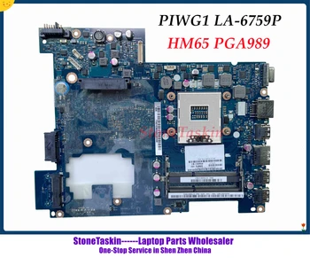 StoneTaskin de Alta qualidade PIWG1 LA-6759P Para Lenovo Ideapad G470 Laptop placa-Mãe HM65 memória DDR3 100% Testado