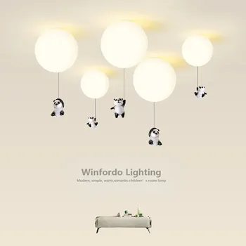 Panda Lâmpada do Teto Criativo Quente luminária Pendente Moderna Sala de Crianças de Iluminação para Quarto de Suspensão Indoor Led dispositivo elétrico Homr