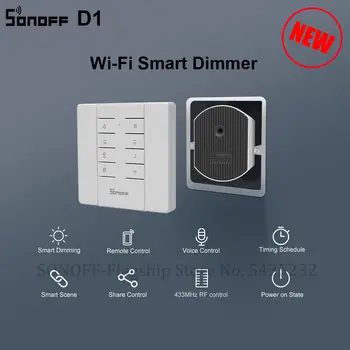 Itead SONOFF D1 DIY Inteligente Interruptor Dimmer wi-Fi Mini Módulo Switch de Apoio Dimmable do DIODO emissor de luz de Trabalhar Com Sonoff RM433 Para Casa Inteligente
