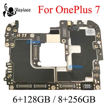 Original Testado 6GB+128 GB 8GB+256 GB Desbloqueado placa Principal Para OnePlus 7 1+ 7 placa principal placa principal de Circuitos flexíveis Cabo