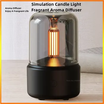 Fragrância Difusor de Simulação a Luz da Vela Lâmpada de Cabeceira Home Office Aromaterapia o Óleo Essencial ultra-Sônica de Atomização Para xiaomi