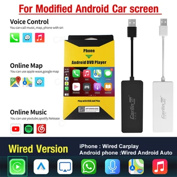 Com fio Carlinkit Apple Carplay Dongle Android Auto Carplay Smart Link Adaptador USB Dongle para a Navegação Media Player Mirrorlink