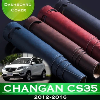 Para Changan CS35 de 2012 a 2016 Anti-Deslizamento do Painel do Carro Evite a Luz Pad Instrumento Plataforma Secretária de Capa de Couro Traço Mat