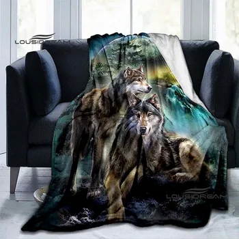Animal Lobo Lança Cobertor de Impressão 3D Cobertor para Cama Adultos e Crianças com Quarto Sala Decoração Sofá Cobertor Quente