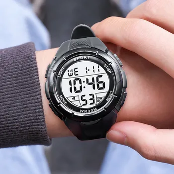 Moda Esporte Eletrônico Assistir Homens Militar Relógios De Alarme, Relógio Resistente Ao Choque, À Prova D'Água Digital Assistir Reloj Hombre