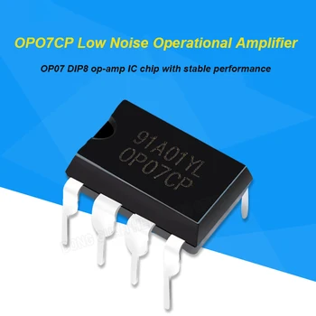1 PCS Reta Plug-in OP07CP Amplificador de Baixo Ruído Desempenho Estável DIP8 Op-amp IC Chip