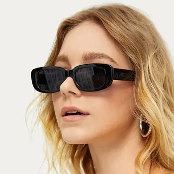 Moda Vintage, Óculos De Sol Das Mulheres Retro Retângulo De Óculos De Sol Feminino Ins Populares Colorido Praça Óculos