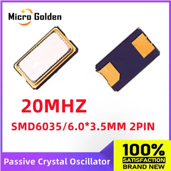 (10pcs) 20M de 20MHZ 20.000 MHZ SMD 6035 Passivo Oscilador de Cristal de 6.0*3,5 MM 2 PINOS de Quartzo de Cristal Ressonador de 20.000 M