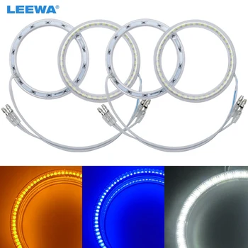 LEEWA 2X80mm Carro LED Halo Anéis Olhos de Anjo DRL Lâmpada de Cabeça Para Toyota Camry (Euro/US)/07 Camry (EUA) Branco/Azul/Amarelo #CA3140