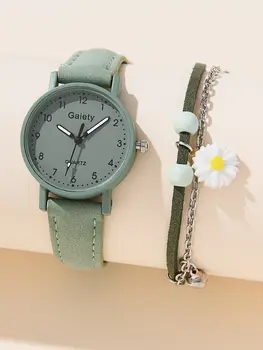 Alegria Nova Marca de Relógio para Mulheres de Vestido Romântico Pulseira relógio de Pulso de Moda de Couro das Senhoras Relógio de Quartzo Relógio de Mulheres Montre Femme