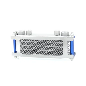 M10 Interface do Radiador de Óleo radiador de Alumínio, Sistema de Refrigeração para 50-160Cc a Sujeira da Motocicleta Poço Macaco Bike Prata