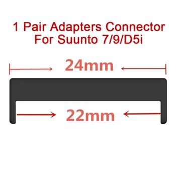 1 Par de Adaptadores Conector Para Suunto 7/9/D5i 22mm 24mm/20mm Universal Conector de Metal Assistir a Substituição da Correia de Acessórios