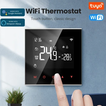 Tuya wi-Fi Smart Termóstato com Visor LCD da Tela de Toque para Piso Elétrico de Aquecimento de Água a Gás Temperatura de Caldeira Controlador Remoto