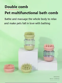 Pet Banho Escova, Multifuncional Da Remoção Do Cabelo De Massagem, Escova De Gato E De Cão De Limpeza E Higiene Pente De Suprimentos
