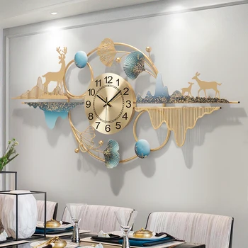 Grande Quartzo Relógio De Parede Novo Design De Suspensão Nórdicos Luxo Quarto Relógio De Parede Redondo Office Única Horloge Murale Decoração Home
