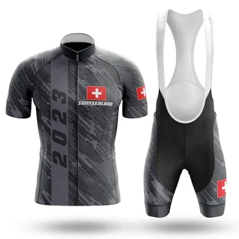 Suíça 2023 V3 - Homens de Bicicleta Kit