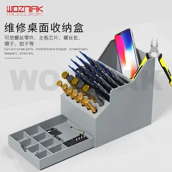 WOZNIAK LCD de Multi-função manutenção de classificação e armazenamento de caixa de chave de Fenda elemento de caixa de peças de Ferramenta caixa com gaveta