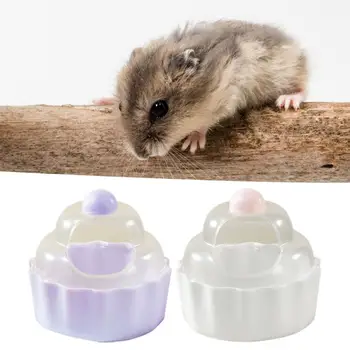 Hamster Wc Úteis Leve Hamster Casa De Banho Cartoon Forma De Bolo Pequeno Animal De Estimação Esquilo Casa De Banho Pequena Suprimentos Para Animais De Estimação