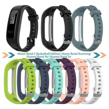 Substituível esportes pulseira pulseira de Silicone Para o Huawei Honor banda de basquete 5/banda de Honra 4 execução /Huawei de banda 4e / Huawei de banda 3e