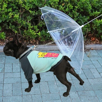 Animal de estimação Guarda-chuva Coleira à prova de chuva Snowproof Cão de Guarda-chuva para Cachorro Pequeno Caminhar ao ar livre em Dias de chuva Fácil de Instalar
