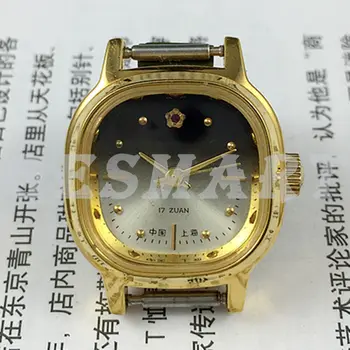 23mm Xangai Manual Mecânica Senhora Relógio de Ouro Prego Quadrado de Caso 17 De Judeus