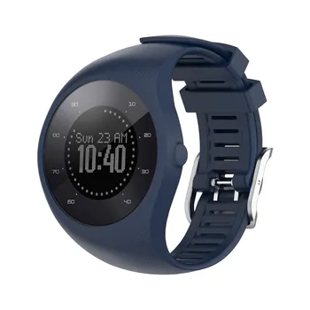 Substituição Pulseira de Silicone Faixa de Relógio de Pulseira Para Polars M200 Smart Watch Cinto de segurança Ajustável Banda Com Anti-queda Tampa