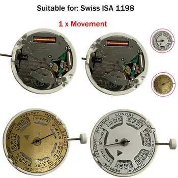 ISA 1198 movimento do Relógio de Quartzo Com 927 Bateria para o Suíço ISA 1198 Movimento do Relógio de Quartzo Relógio de Substituição Movemen Peças de Reposição