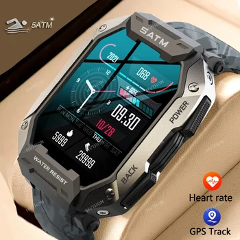 HYTRON Natação Smart Watch 5atm Coração ao ar livre da Taxa de Oxigênio no Sangue Impermeável Esportes Fitness Rastreamento Militar Smartwatch 2023 Novo