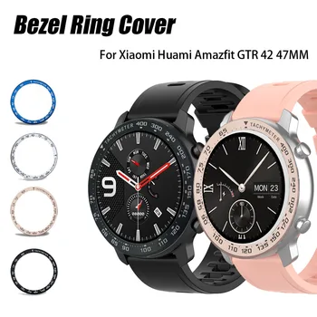 Para Huami Amazift GTR 47mm Inteligente, Relógio, Anel de Aro Estilo FrameGTR caixa de 42mm Tampa do protetor de metal do Anel de Proteção Anti-risco