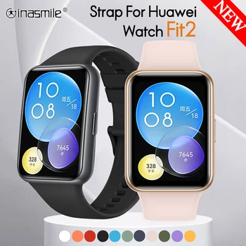 Nova Banda de Silicone Para Huawei Assistir AJUSTE 2 Cinta Smartwatch Acessórios Pulseira Correa Para Huawei fit2 de Duas cores de tiras de