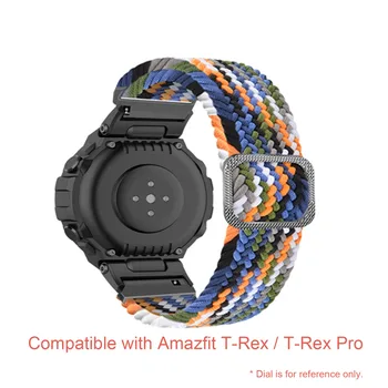 Multi-cor Faixas de Relógio 22mm de Largura de Moda de pulseiras de Relógio Cinta de Nylon Compatível com Huami Amazfit T-Rex, o T-Rex Pro