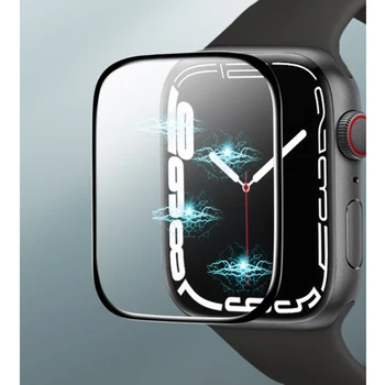 Nova Cobertura Completa Protetor de Tela Filmes Para a Apple, Assistir Série 7 41 45 MM de PMMA Película Protetora Para Iwatch 7 Não de Vidro Acessórios