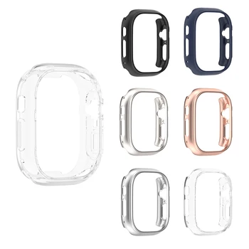Metade da Cobertura de pára-choque de Proteção Caso de Smart Watch Acessórios do Quadro de Proteção Tampa de Substituição de Peças para Apple Relógio Ultra 49mm