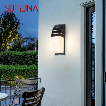 SOFEINA Moderno, Inteligente Candeeiro de Luz contemporâneo Simplesmente IP65 Waterproof a Indução Lâmpada de Parede Para o Interior e para o Pátio de Corredor