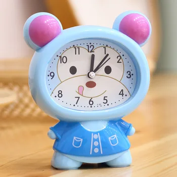 Moda Urso Bonito Alunos Cartoon Relógio Despertador Crianças Preguiçoso Pouco Relógio Despertador De Cabeceira Pequeno Relógio Despertador Para Meninos E Meninas.
