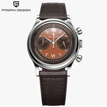 Pagani Design -2023 de Moda Casual dos Homens Relógio de Quartzo do Aço Inoxidável, Desportivo multifunções, Timer, Safira, Esportes Japoneses