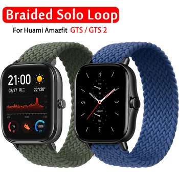 Tecido Trançado de Solo Alça de Laço Para Xiaomi Amazfit Bip S/Bip U Lite Smart Watch 20MM de Nylon Elástico Para o Amazfit GTS/GTS2 Mini