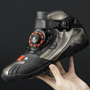 Impermeável de motos Botas de Homens/Mulheres Botas de Moto Tornozelo Sapatos de Motocross Botas de Protecção Touring Riding Boots Por quatro temporadas