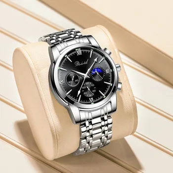 2023 nova tendência de Moda luminosa clássico masculino relógio de Quartzo mens watch Esporte marca de luxo de aço pulseira de homens relógios reloj hombre