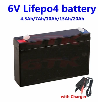 6V 4.5ah7ah 10ah 15ah 20ah Lifepo4 bateria de substituição para ATV Todo o Veículo do Terreno escala Eletrônica rolo portão pulverizador criança carro