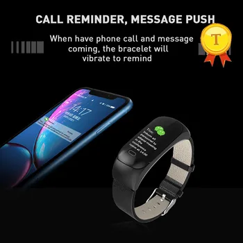 2019 chamada mensagem de lembrete empurrar banda inteligente Automático do monitor de acordo com a pessoa, o exercício e a taxa de pulso inteligente pulseira smartband