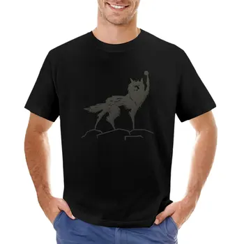 O fantástico Senhor Raposa Lobo T-Shirt, sweat shirt Anime t-shirt preta simples t-shirts homens