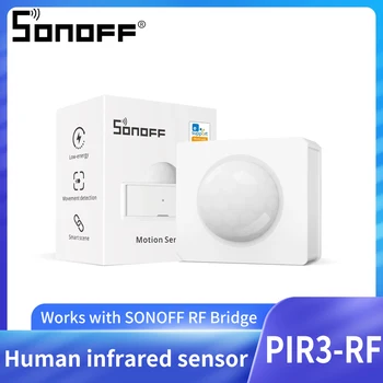 1-20PCS Sonoff PIR3 Casa Inteligente Humanos Sensor Infravermelho de Segurança Notificação de Alarme RF Sensor de Movimento Trabalha com SONOFF RF Ponte