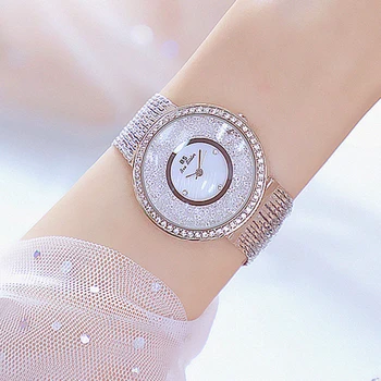 2022 BS Marca de Luxo de Assistir a Mulher Ultra Fino de Quartzo Senhoras Relógios de Pulso Diamante Mulheres Elegantes Relógios 2023 Novo