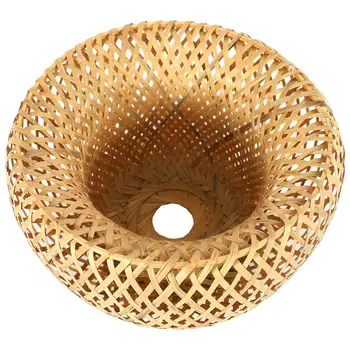De Bambu, Vime, Rattan Do Abajur Mão-De Tecido De Dupla Camada De Bambu Cúpula De Abajur Asiático Rústico Japonês Design De Lâmpada