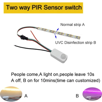 De baixa tensão dual cor sensíveis à luz humanos sensor infravermelho sapateira de armazenamento de caixa de dupla cor do corpo humano detecção opção 5-24V