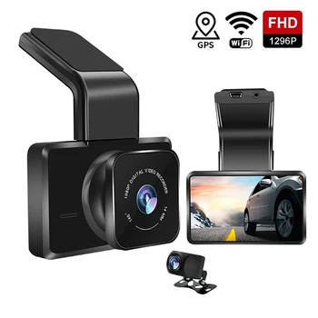 Carro DVR WiFi Traço Cam 3.0 Full HD 1080P, Câmera de Visão Traseira do Gravador de Vídeo de Auto Dashcam Caixa Preta de GPS, Acessórios do Carro da Visão Nocturna
