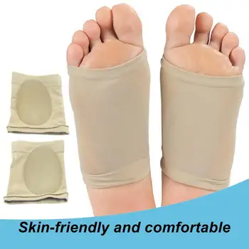 2Pcs Arco de Apoio Eficaz de absorção de Choque de Silicone Pé Plano Feminino Curativo para Sandálias Ortopédicas, Palmilhas para pés Almofada